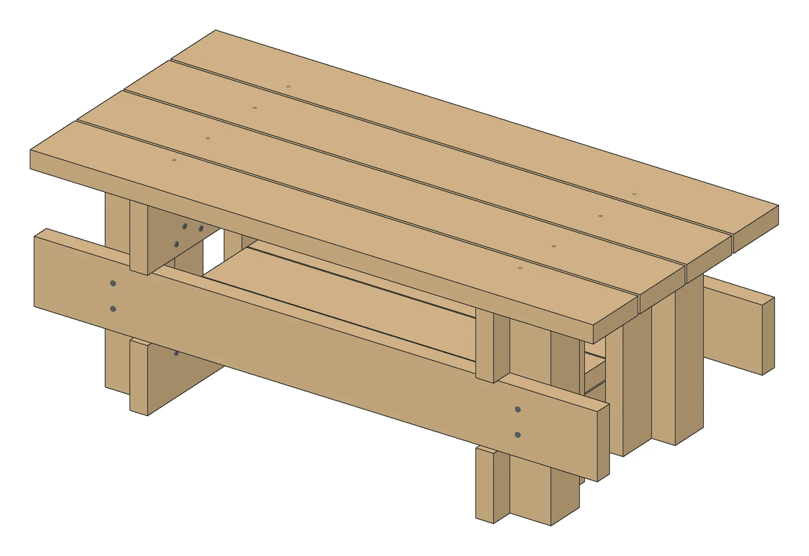 The Farmhouse Coffee Table, finished