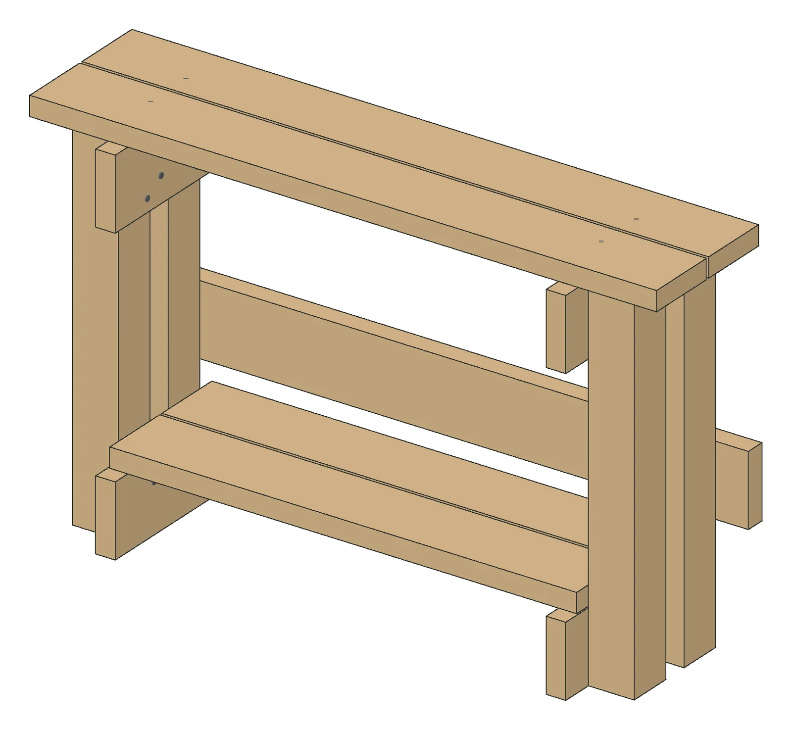 The Narrow Console Table, finished