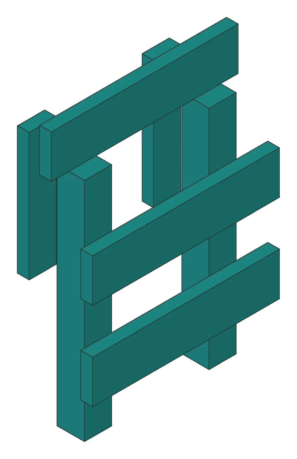 A step from the Garage Workbench manual: the new part in teal