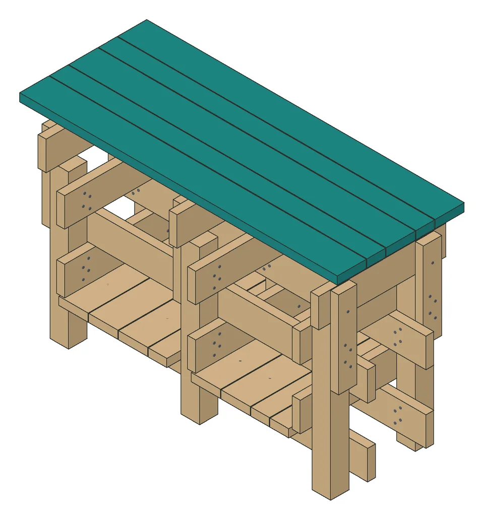 A step from the Garage Workbench manual: the new part in teal