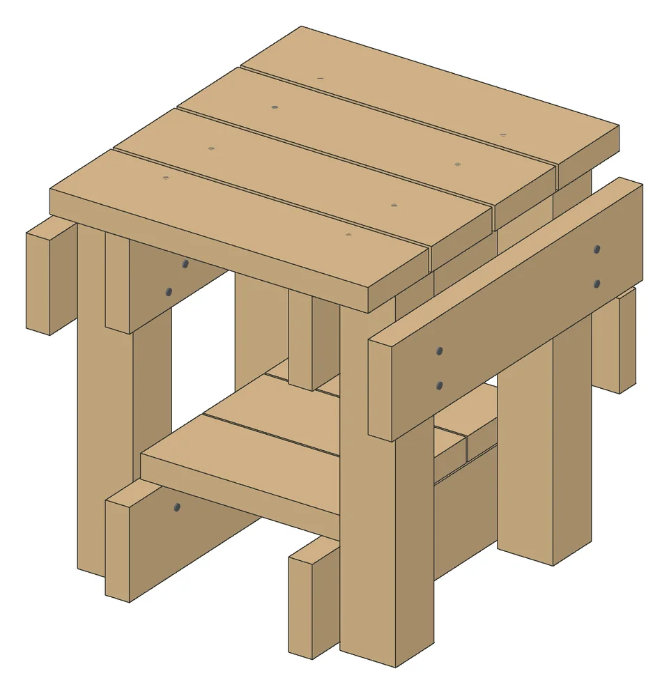The Chunky Side Table, finished