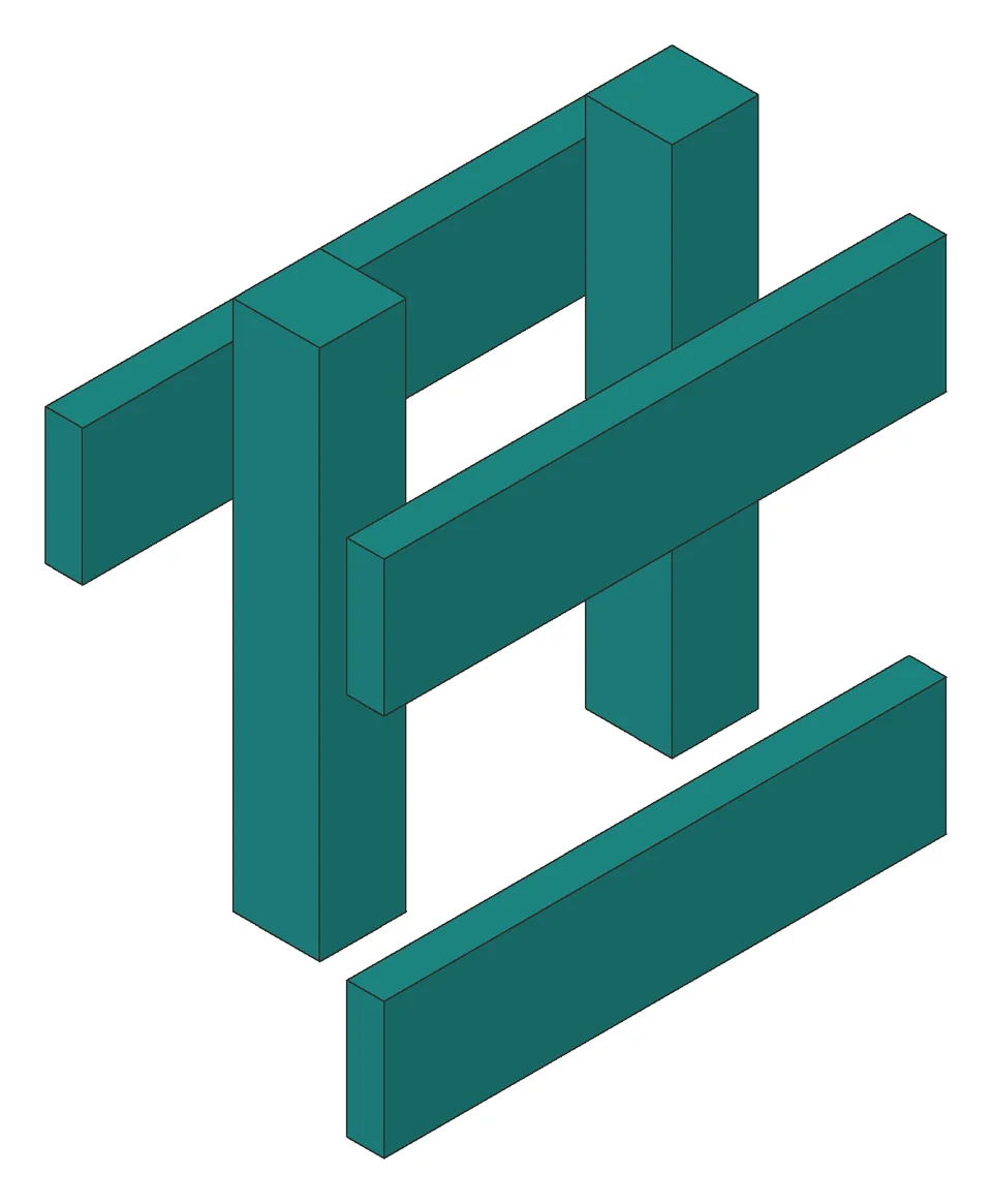 A step from the Chunky Side Table manual: the new part in teal