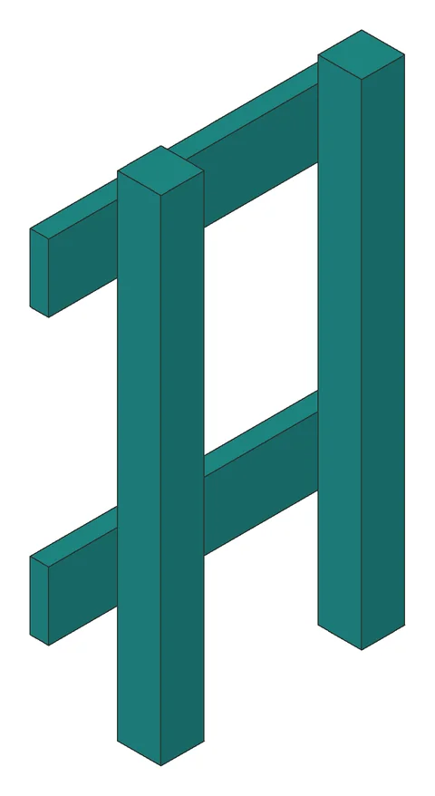 A step from the Garage Tote Shelf manual: the new part in teal